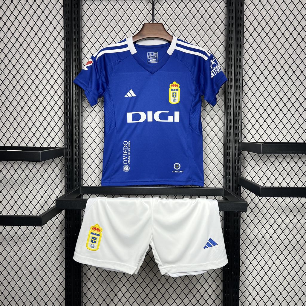 Real Oviedo 24-25 Home Kids Kit - Unitedfutballjersey